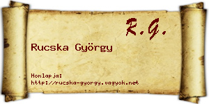 Rucska György névjegykártya