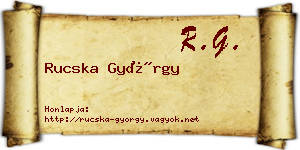 Rucska György névjegykártya