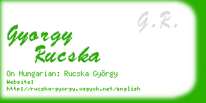 gyorgy rucska business card