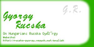 gyorgy rucska business card